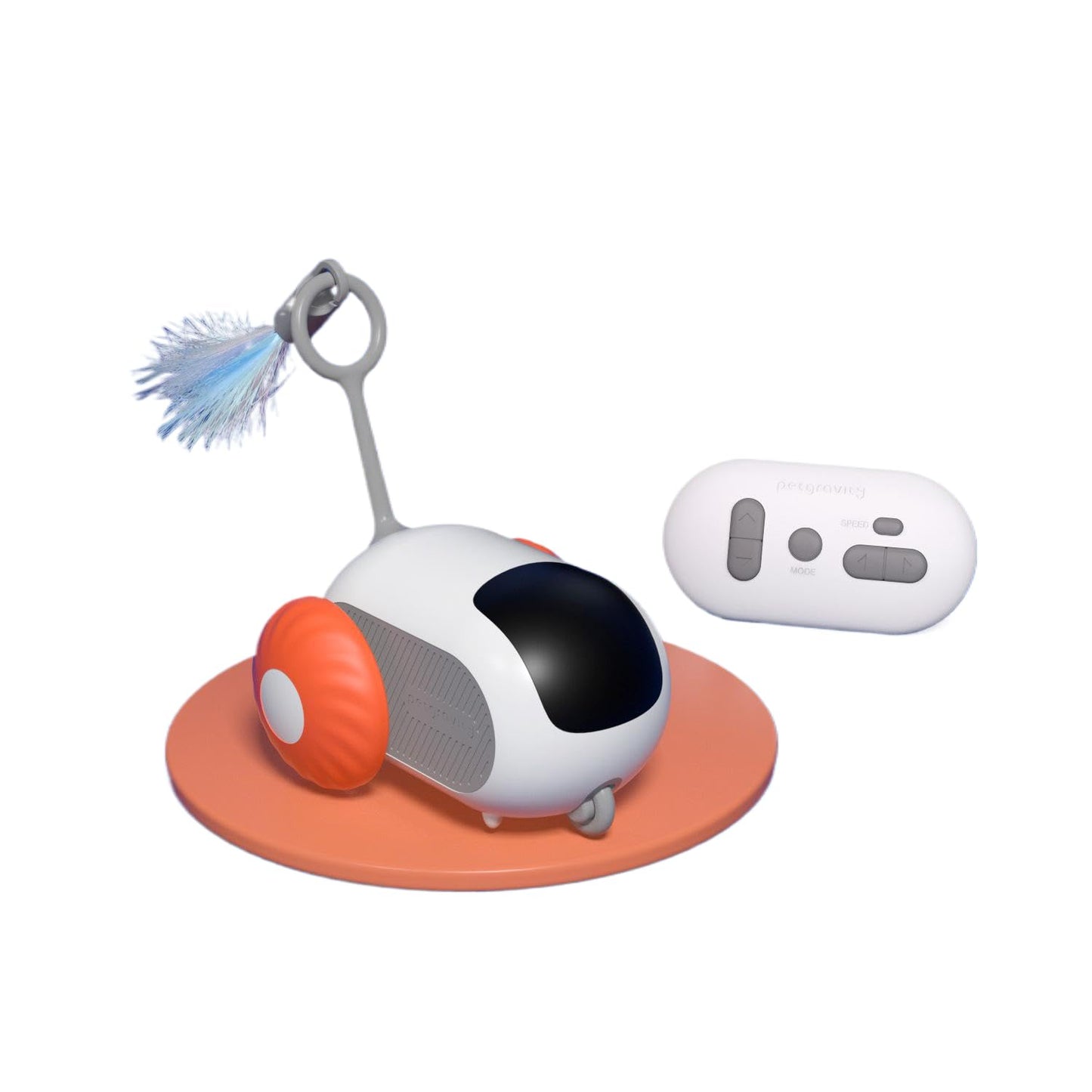 Cat Weight Loss Remote Control Toys，Interactive Toys for Pets，Two Modes with USB Charging (Orange)